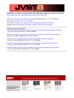 Fabrication of silicon nanostructures with large taper angle by