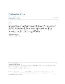 Supremacy of the Supremacy Clause