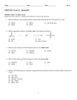 CHEM 220 - Exam #3