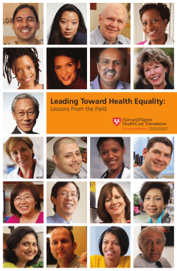 Leading Toward Health Equality: