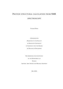 protein structural calculation from nmr spectroscopy