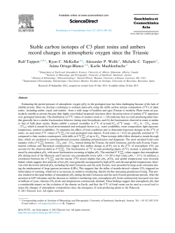 Stable carbon isotopes of C3 plant resins and ambers record