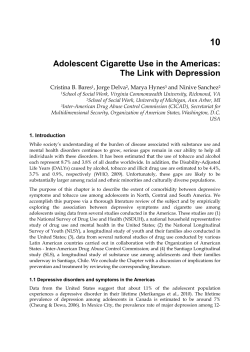 Adolescent Cigarette Use in the Americas: The Link with Depression