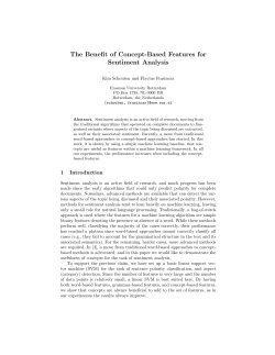 The Benefit of Concept-Based Features for Sentiment Analysis
