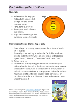 Craft Activity&mdash;Earth`s Core