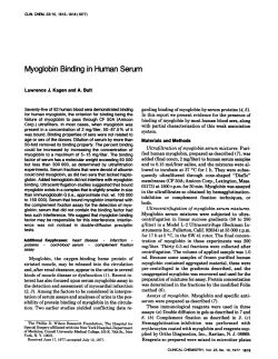 MyoglobinBindinginHumanSerum