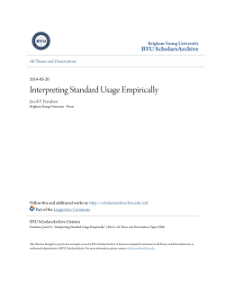 Interpreting Standard Usage Empirically