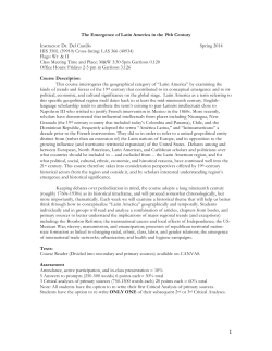 The Emergence of Latin America in the 19th Century