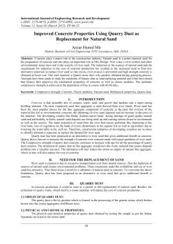 Improved Concrete Properties Using Quarry Dust as