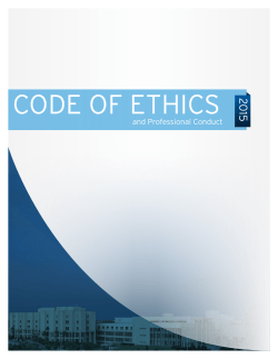 Code of Ethics and Professional Conduct