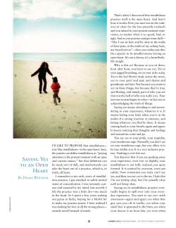 SAyING YES TO AN OPEN HEART - UCLA Mindful Awareness