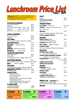 Combo A Combo B Combo C Combo D