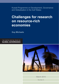 Challenges for research on resource