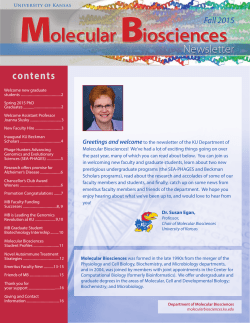 contents - Department of Molecular Biosciences