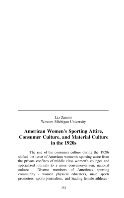 American Women`s Sporting Attire, Consumer Culture, and Material