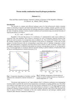 Porous media combustion based hydrogen production