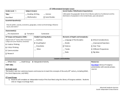 GT Differentiated Exemplar Lesson Grade Level: 5 Subject Area(s