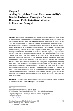 Adding Scepticism About `Environmentality`: Gender Exclusion