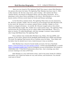 Rick Riordan Biography - Easy Peasy All-in