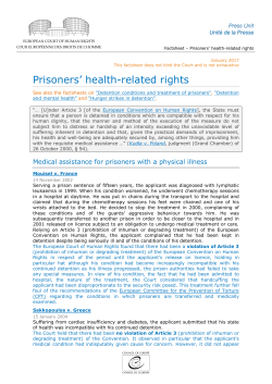 Prisoners` health-related rights