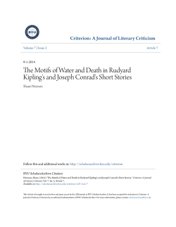 The Motifs of Water and Death in Rudyard Kipling`s and Joseph