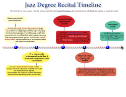 Jazz Degree Recital Procedures - DePaul University School of Music