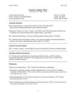 Curriculum Vitae - ASU People Search