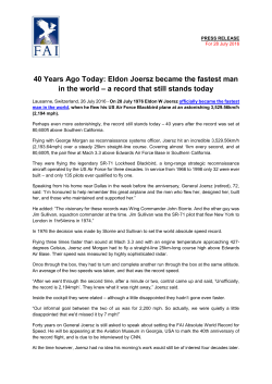 40 Years Ago Today: Eldon Joersz became the fastest man in the