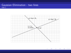 Gaussian Elimination