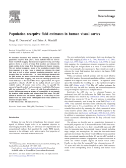 Population receptive field estimates in human visual cortex