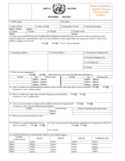 UNICEF (Include CO name and Position)