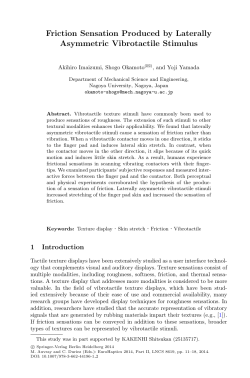 Friction Sensation Produced by Laterally Asymmetric Vibrotactile