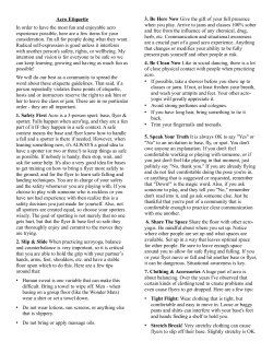 Acro Etiquette In order to have the most fun and