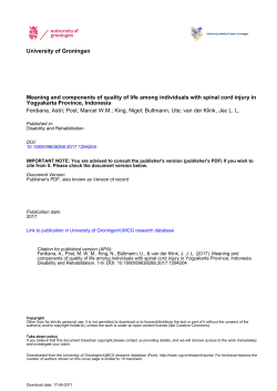 University of Groningen Meaning and components of quality