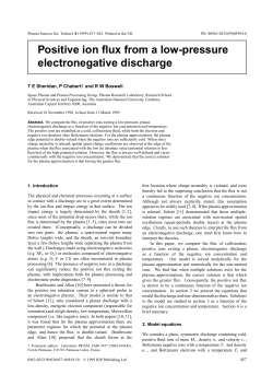 Positive ion flux from a low-pressure electronegative discharge