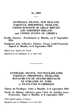 No. 2819 AUSTRALIA, FRANCE, NEW ZEALAND, PAKISTAN