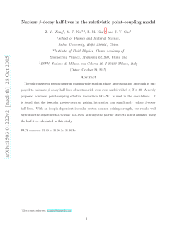 Nuclear $\ beta $-decay half-lives in the relativistic point
