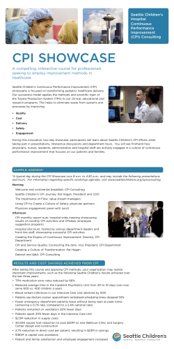 cpi showcase - Seattle Children`s Hospital