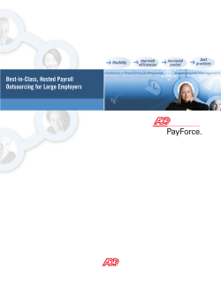 Best-in-Class, Hosted Payroll Outsourcing for