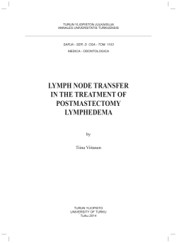 Lymph node transfer in the treatment of postmastectomy