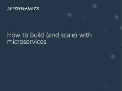 How to build (and scale) with microservices