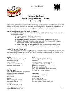 Packing Foods for the On-The-Go Person/Athlete