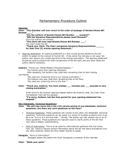 Parliamentary Procedure Outline