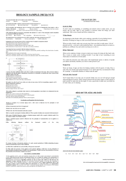 biology sample (mcq) vce