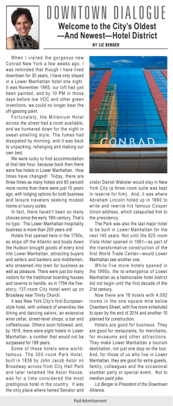 the City`s Oldest &mdash;And Newest&mdash;Hotel District