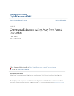 Grammatical Madness: A Step Away from Formal Instruction