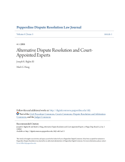 Alternative Dispute Resolution and Court
