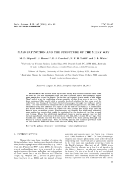 MASS EXTINCTION AND THE STRUCTURE OF THE MILKY WAY