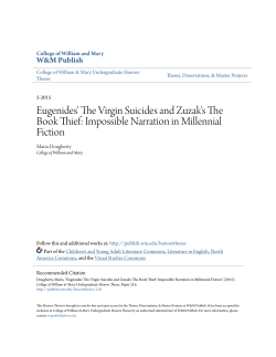 Eugenides` The Virgin Suicides and Zuzak`s The Book Thief