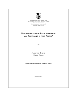Discrimination in Latin America: An Elephant in
